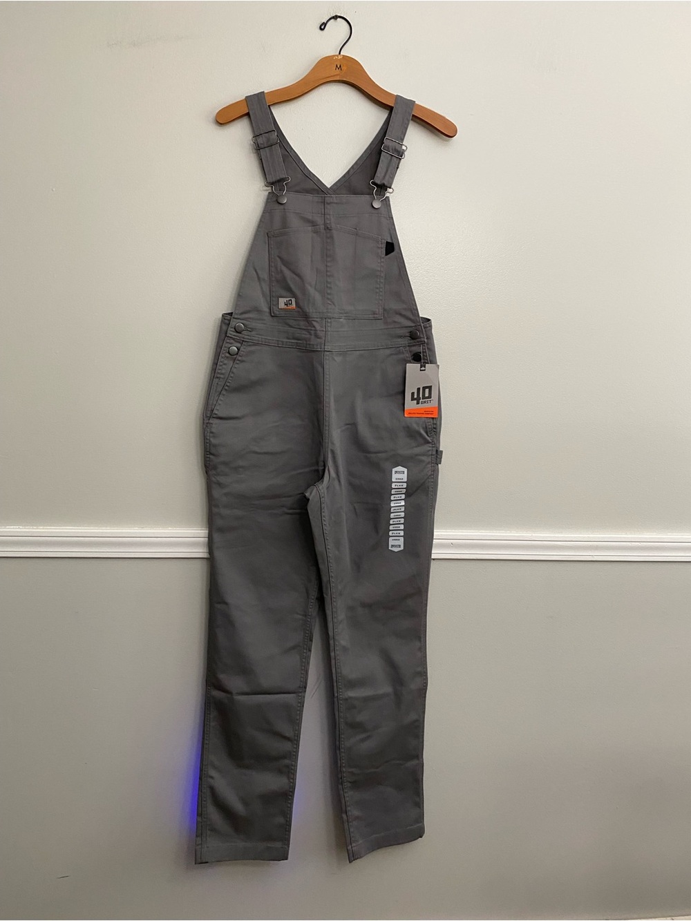 NWT Duluth 40 Grit Gray Overalls - XS